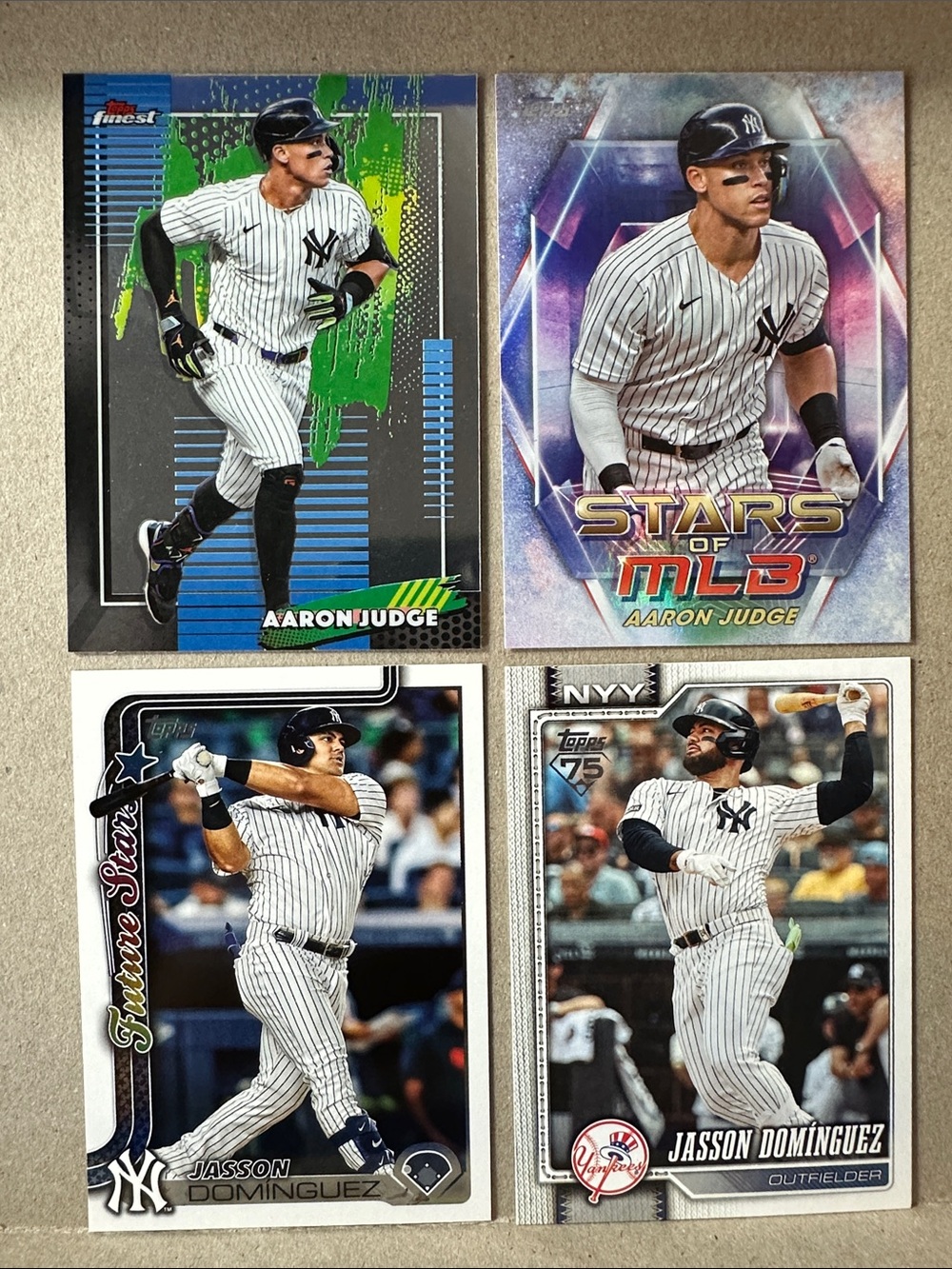 George Lombard Jr Rookie +3 Jasson Dominguez Rookies + Aaron Judge Yankees - Picture 6 of 15